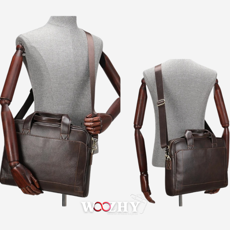 Sacoche Ordinateur Homme en Cuir 14 Pouces