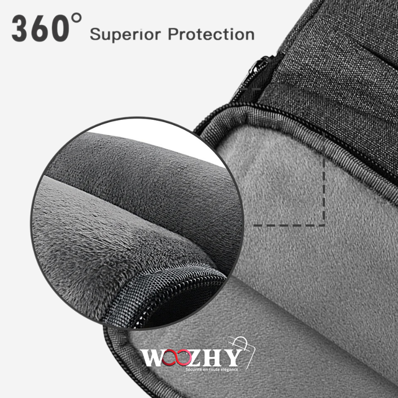 Sacoche Ordinateur Grise Imperméable