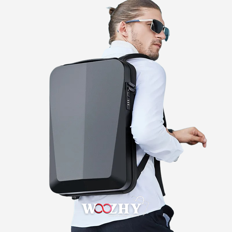 Sac à Dos PC Pour Homme Étui Rigide Antivol et Étanche de 15 Pouces