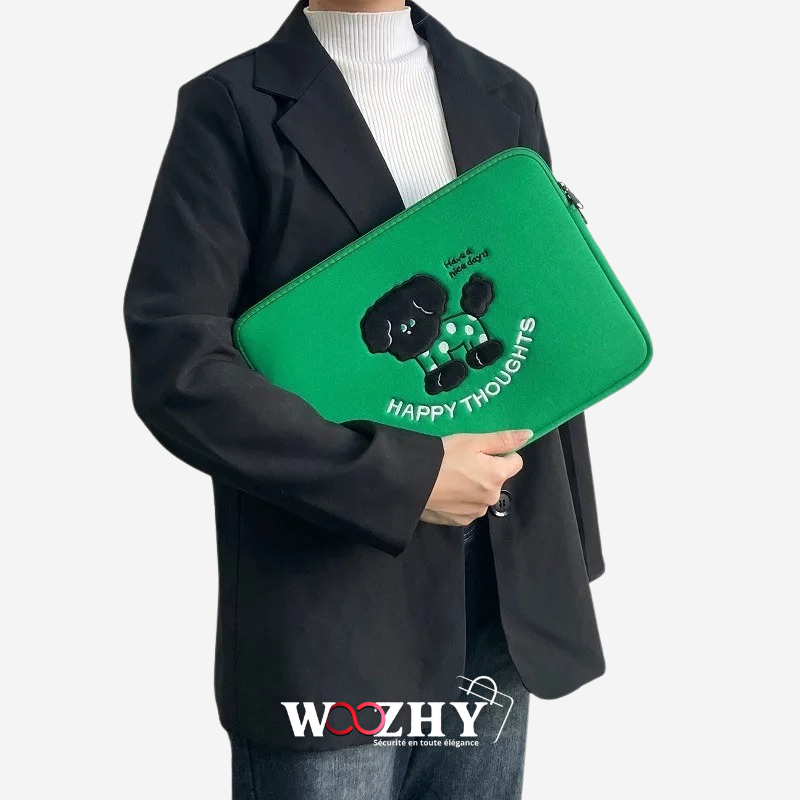 Pochette Ordinateur Pour Windows et MacBook Green Dog