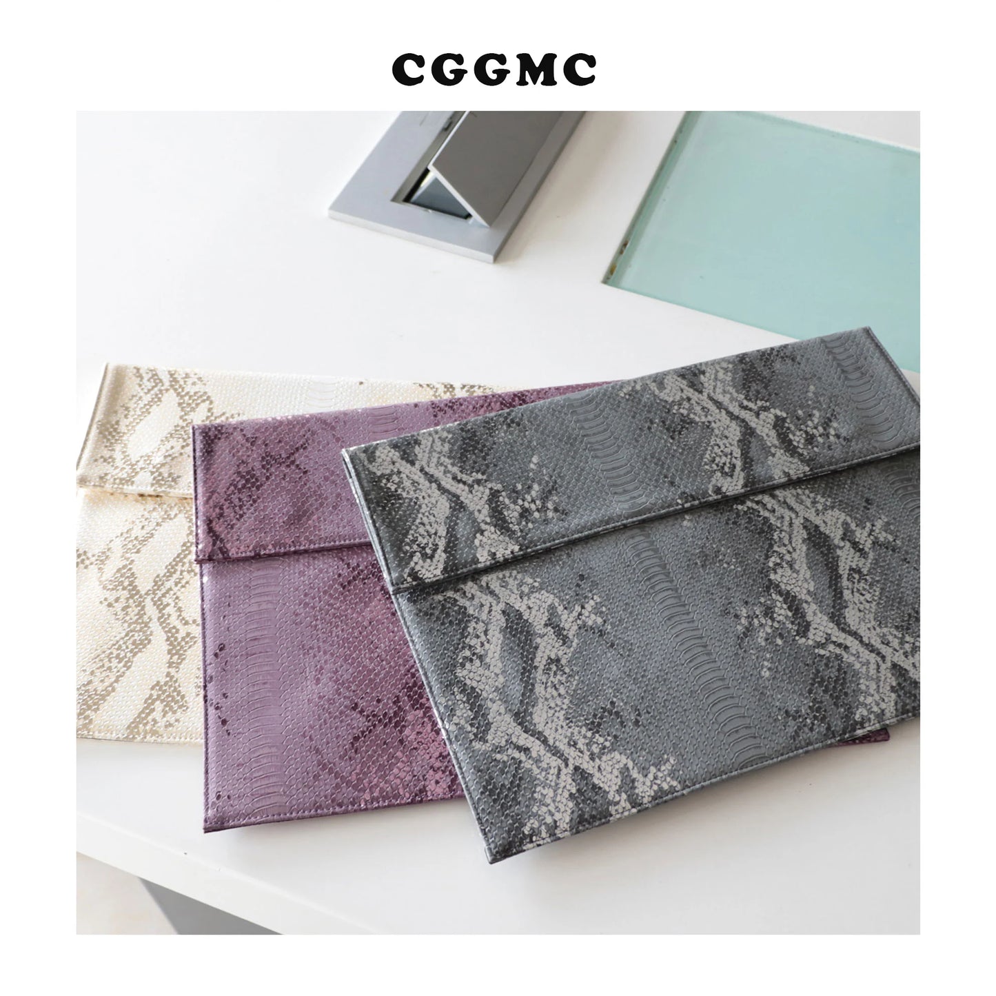 Pochette Ordinateur en Cuir Fin de Peau d'Animal