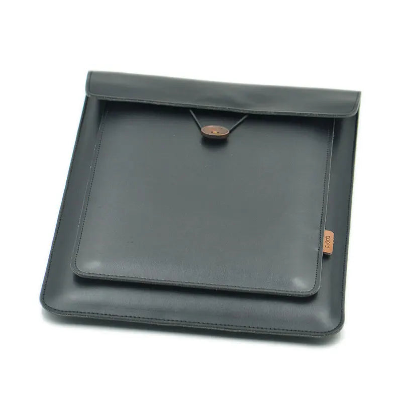 Pochette PC en Cuir Double Compartiment