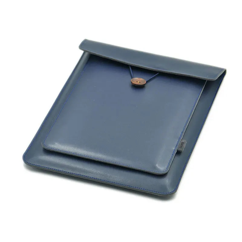 Pochette PC en Cuir Double Compartiment