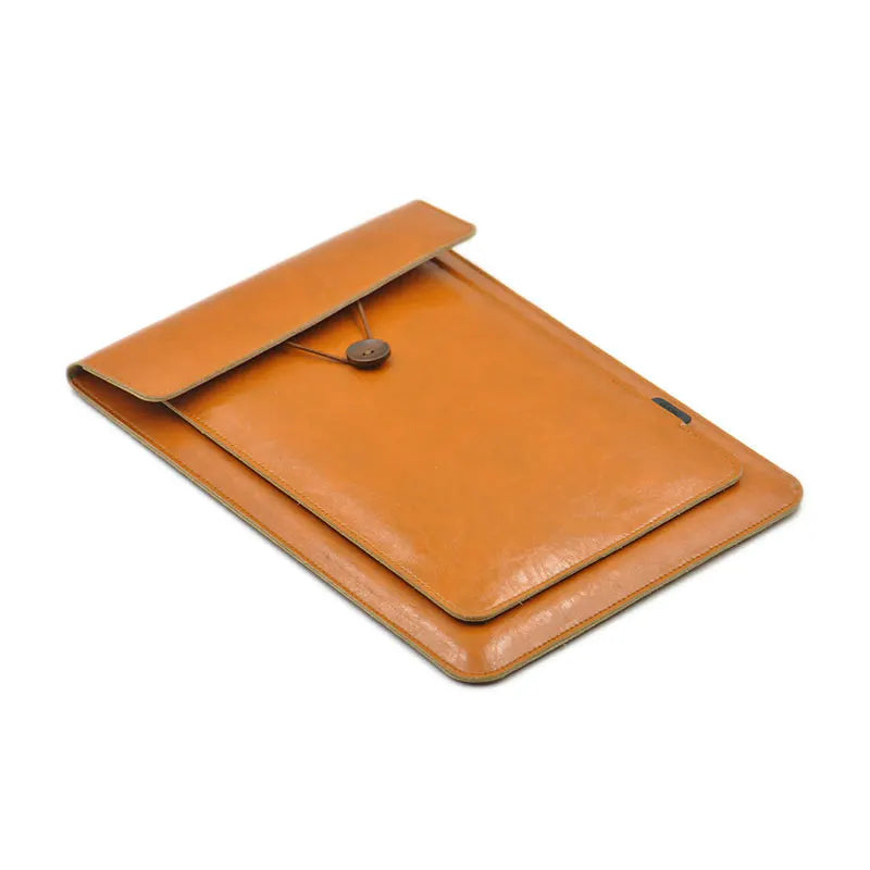 Pochette PC en Cuir Double Compartiment