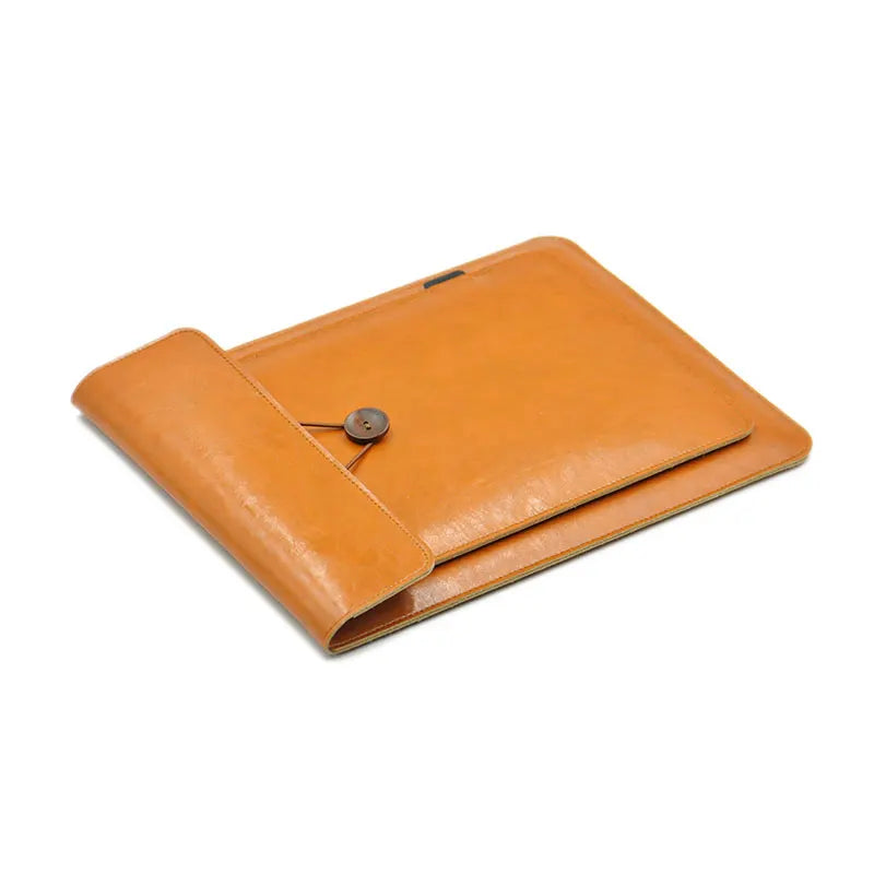 Pochette PC en Cuir Double Compartiment