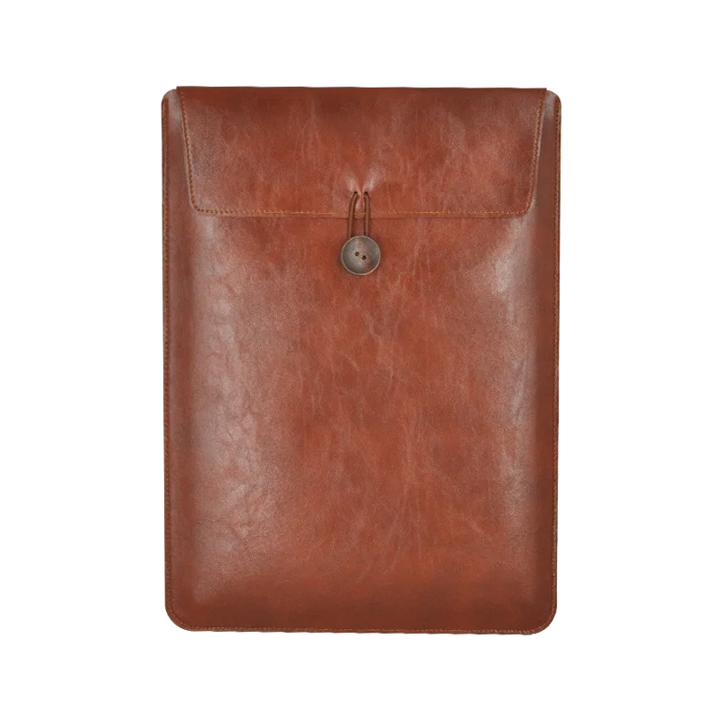Pochette Ordinateur Unisexe en Cuir de 13 et 14 Pouces