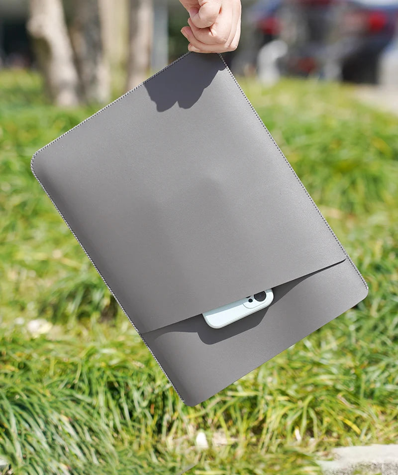 Pochette Ordinateur En Cuir Double Couches