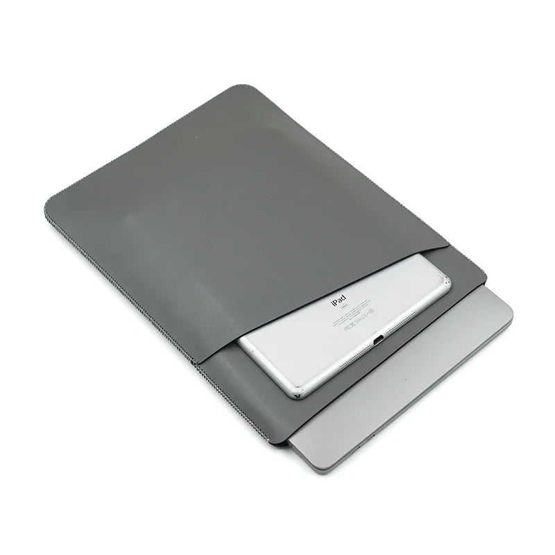 Pochette Ordinateur En Cuir Double Couches