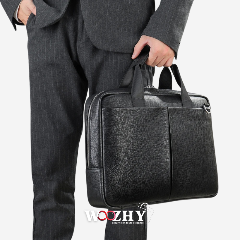 Grand Sac Ordinateur en Cuir de 15 Pouces