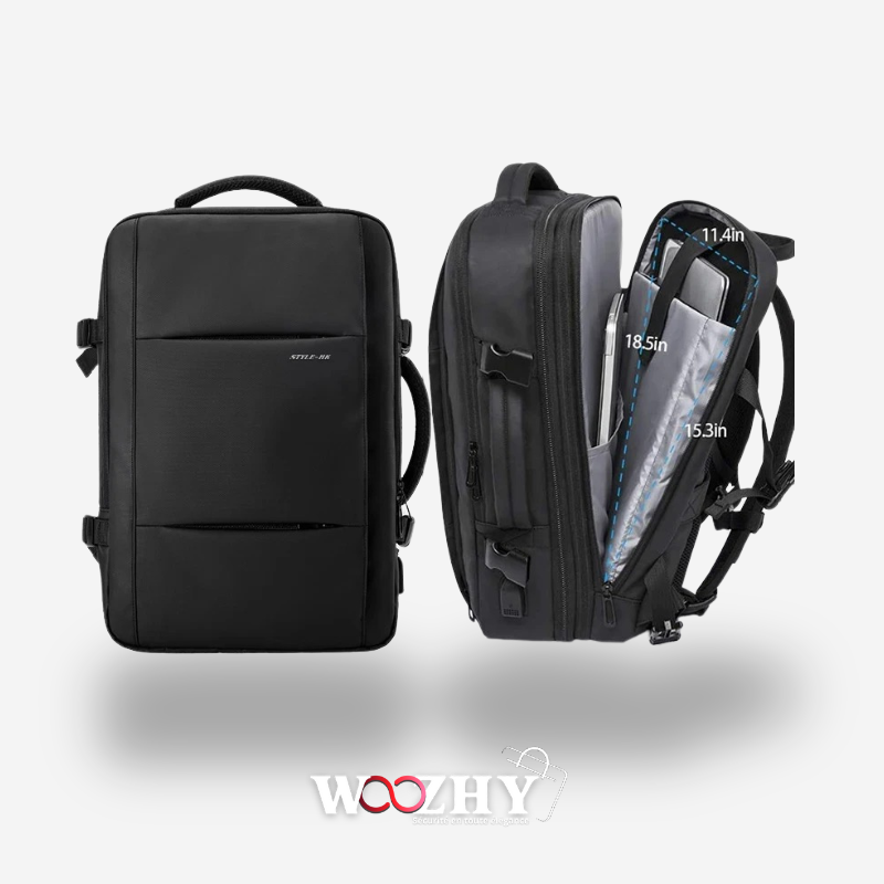 Sac à Dos Étanche Pour Ordinateur Portable 15.6, Extensible, Avec Port USB