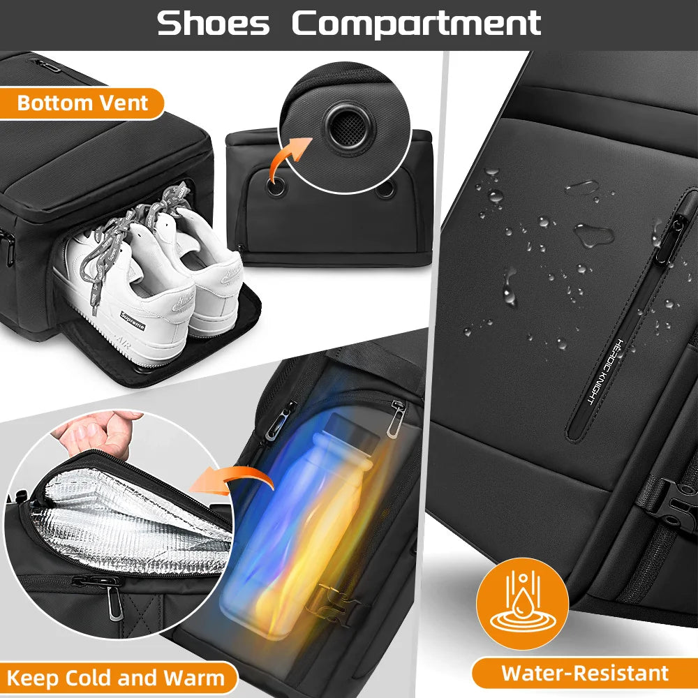Sac à Dos Pour Ordinateur Portable, Étanche, Pour Homme et Femme 17,3 Pouces